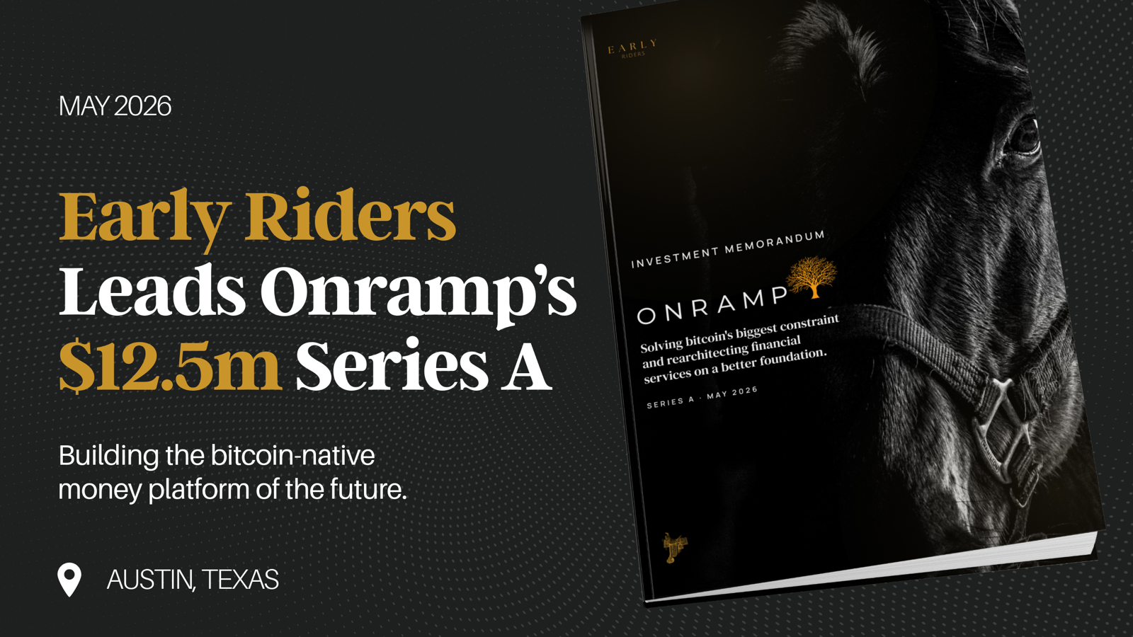 Early Riders Leads Onramp’s Series A