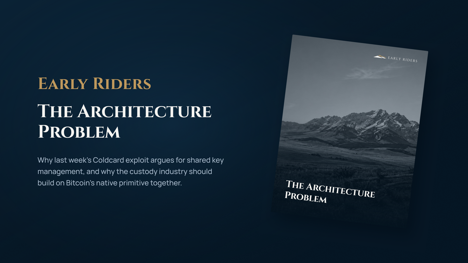 The Architecture Problem